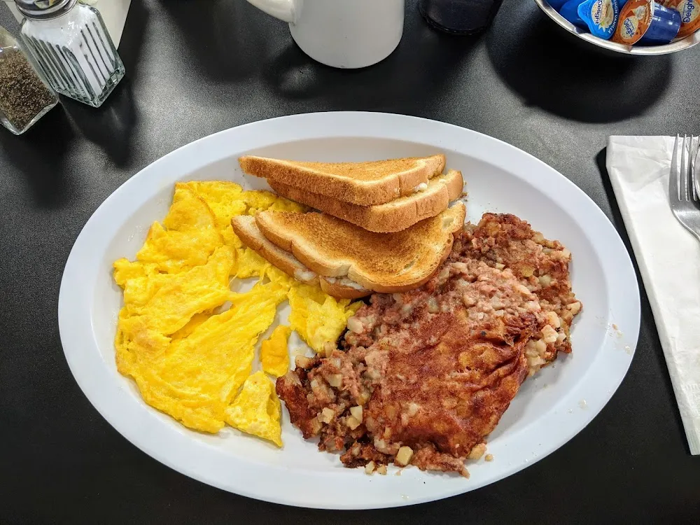 Corned Beef Hash and Scrambled Eggs